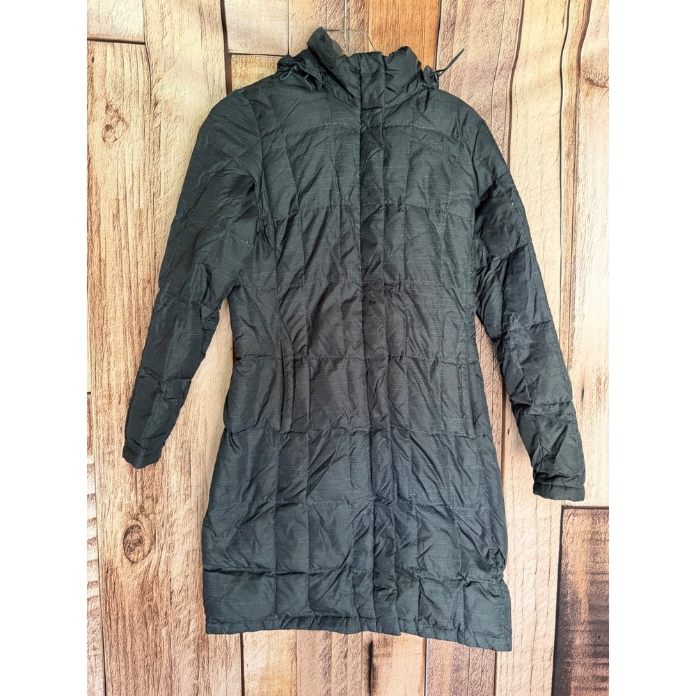 The North Face Jacket Coat Long Goose Down Puffer Parka Hooded Blue Size Medium